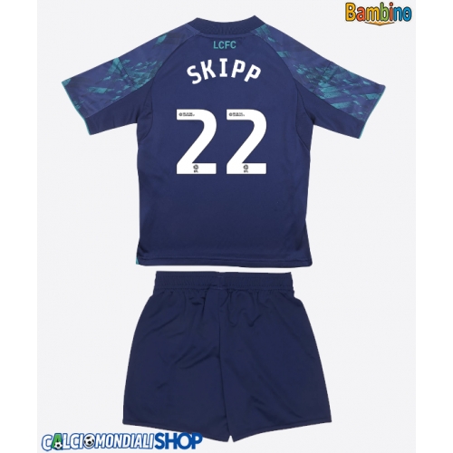 Maglie da calcio Leicester City Oliver Skipp #22 Seconda Maglia Bambino 2025-26 Manica Corta + Pantaloni corti)